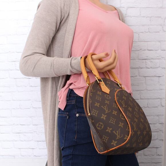 Louis Vuitton Ellipse PM Monogram Satchel Purse Handbag Tote LV Leather A2893 - Picture 3 of 8